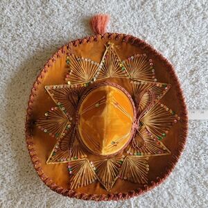 Vintage Pigalle Salazar Mexican Sombrero - Mariachi Charro Brown Hat One Size